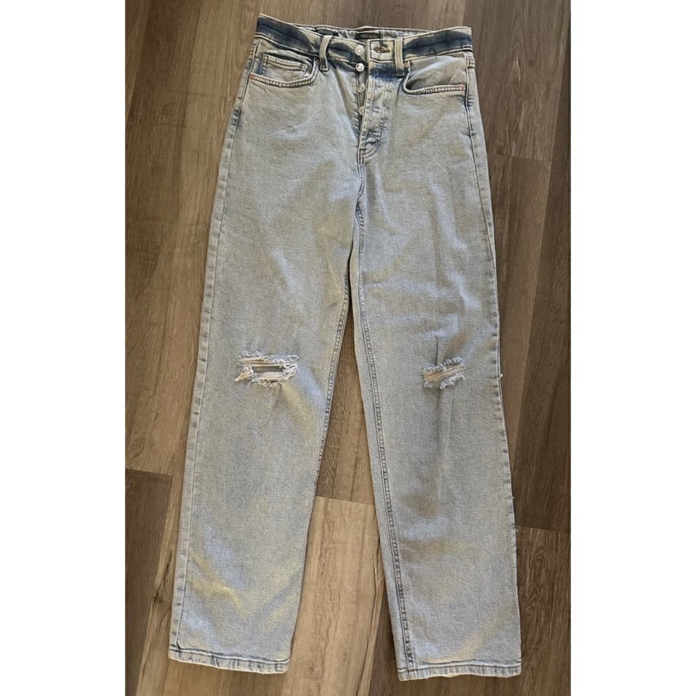 Wild Fable Acid Wash Super High Rise Straight Jeans